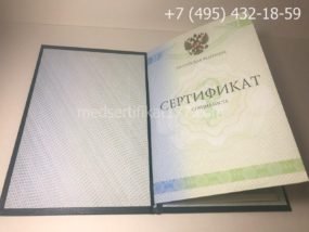 Медицинский сертификат, образец, титульный лист-2